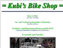 Tablet Screenshot of kubisbikeshop.com